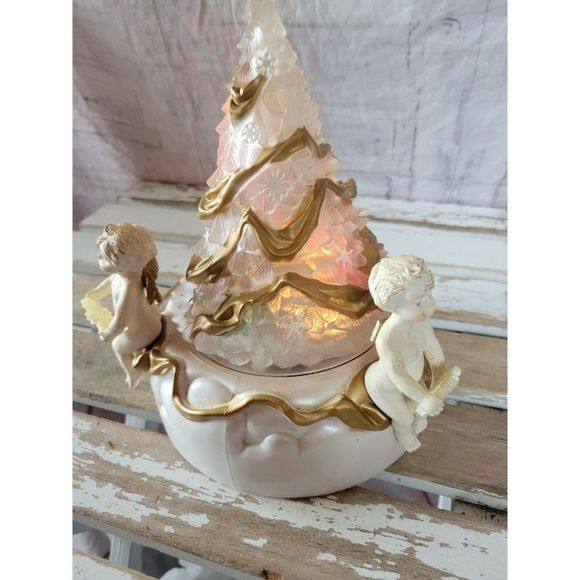 Sr vintage light up tree cherub Xmas decor - Picture 4 of 9